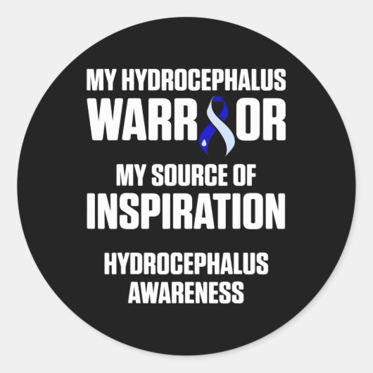 Sticker Rond Hydrocéphalie Survivant Source Sensibilisation Gue (Devant)