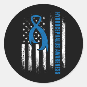 Sticker Rond Hydrocéphalie Survivante Futur Guerrier de sensibi