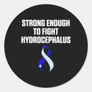 Sticker Rond Hydrocéphalie Survivante s'amuser une forte sensib