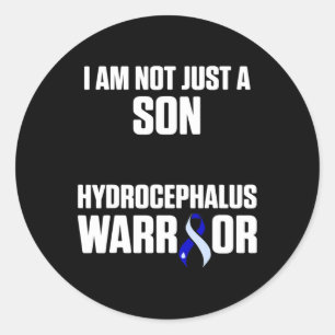 Sticker Rond Hydrocéphalie Survivante Son Guerrier de sensibili