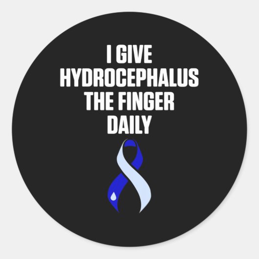 Sticker Rond Hydrocéphalie Survivor Daily Awareness Guerrier (Devant)