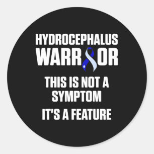 Sticker Rond Hydrocéphalie Survivor Feature Sensibilisation Gue