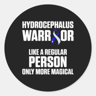 Sticker Rond Hydrocéphalie Survivor Guerrier de sensibilisation