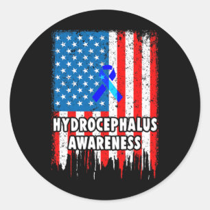 Sticker Rond Hydrocéphalie Survivor Inspire Sensibilisation Gue