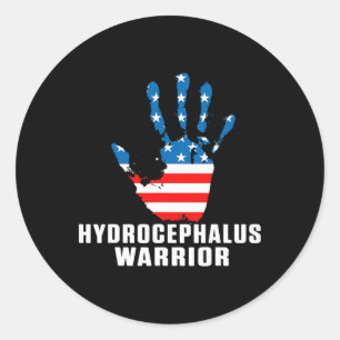 Sticker Rond Hydrocéphalie Survivor Love Sensibilisation Guerri