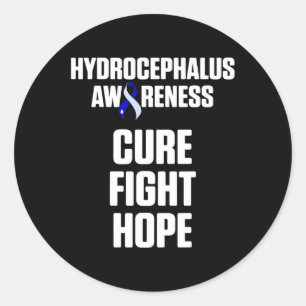 Sticker Rond Hydrocéphalie Survivor Lutte de sensibilisation Gu