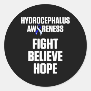 Sticker Rond Hydrocéphalie Survivor Lutter Conscience Guerrier