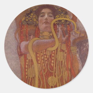Sticker Rond Hygeia par Gustav Klimt
