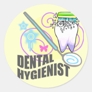 Sticker Rond Hygiéniste dentaire