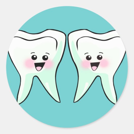 Sticker Rond Hygiéniste dentaire (Devant)