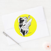 Sticker Rond HYPE : Patinage propulsé par fusée (Enveloppe)
