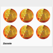 STICKER ROND HYPER LABYRINTH (Feuille)