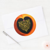 STICKER ROND HYPER VALENTINE GOLDEN COEUR (Enveloppe)