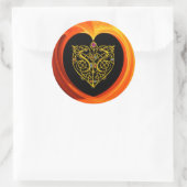 STICKER ROND HYPER VALENTINE GOLDEN COEUR (Sac)