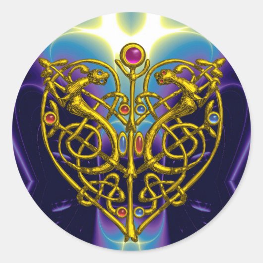 Sticker Rond HYPER VALENTINE rose Fuchsia pourpre (Devant)