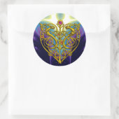 Sticker Rond HYPER VALENTINE rose Fuchsia pourpre (Sac)