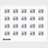 Sticker Rond Hypertension Pulmonaire Messagée Avec Un Mauvais P (Feuille)
