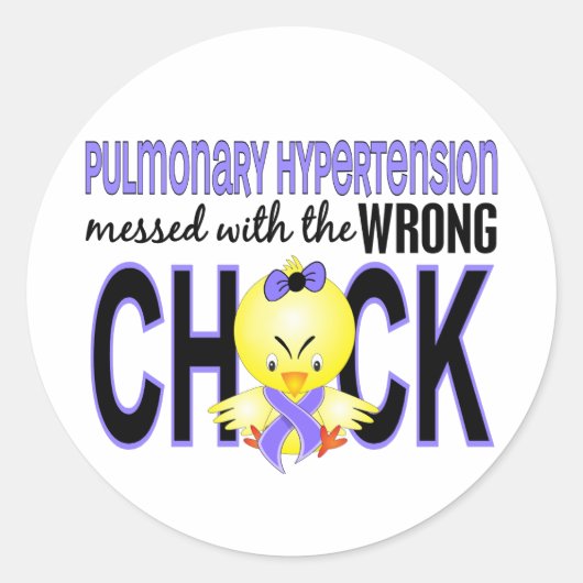 Sticker Rond Hypertension Pulmonaire Messagée Avec Un Mauvais P (Devant)