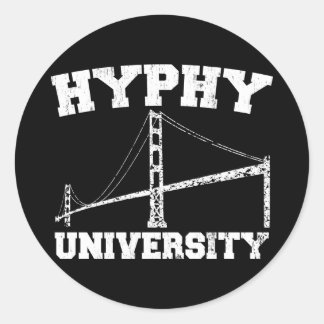 Sticker Rond Hyphy University zone de yay