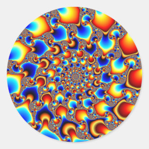 Sticker Rond Hypn0sis - Art fractal