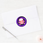 STICKER ROND HYPNO SKULL (Enveloppe)