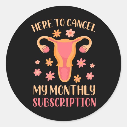 Sticker Rond Hystérectomie Support Uterus Removal Survivant (Devant)