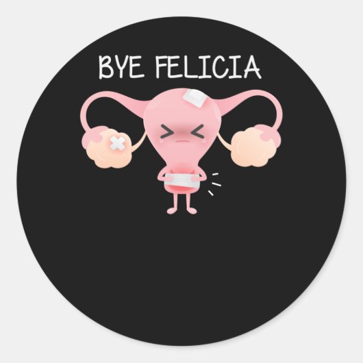Sticker Rond Hystérectomie Support Uterus Suppression (Devant)