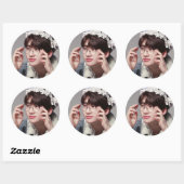 Sticker Rond Hyunjin (Feuille)