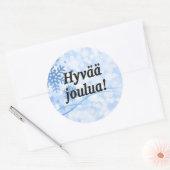 Sticker Rond Hyvää joulua ! Joyeux Noël en finnois (Enveloppe)
