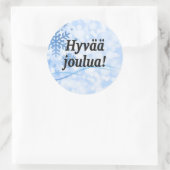Sticker Rond Hyvää joulua ! Joyeux Noël en finnois (Sac)