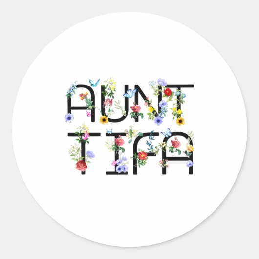 Sticker Rond I Am Aunt Tifa Shirt Aunt Tifa Funny Aunt Tifa (Devant)