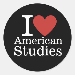 Sticker Rond I ❤️ American Studies for Students/Faculty CUSTOM