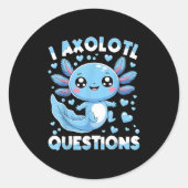 Sticker Rond I Axolotl Questions Chemise Enfants Axolotl Noël (Devant)