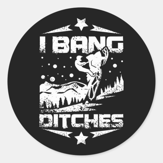 Sticker Rond I Bang Ditches Snowmobile (Devant)