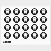 Sticker Rond I Boo-lieve Funny Positive Ghost Pun Dark BG (Feuille)