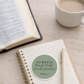 Sticker Rond I Can Do All Things Philippians 4:13 Christian