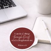 Sticker Rond I Can Do All Things Philippians 4:13 Christian