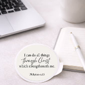 Sticker Rond I Can Do All Things Philippians 4:13 Christian