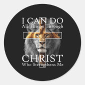 Sticker Rond I Can Do All Things Through Christ Who Strengthens (Devant)