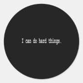 Sticker Rond I Can Do Hard Things (Devant)