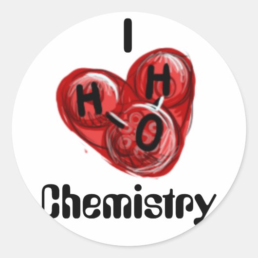 Sticker Rond I chimie de H2O (Devant)
