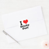 Sticker Rond I COEUR (AMOUR) pieds puants (Enveloppe)