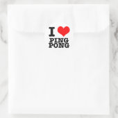 STICKER ROND I COEUR (AMOUR) PING PONG (Sac)