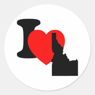 Sticker Rond I coeur Idaho