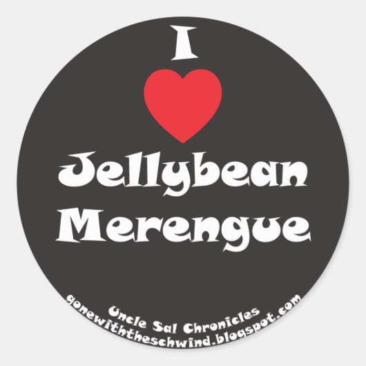 Sticker Rond I Coeur Jellybean Merengue noir (Devant)