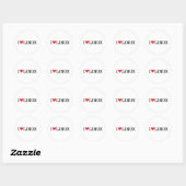 Sticker Rond I coeur Linux 2 (Feuille)