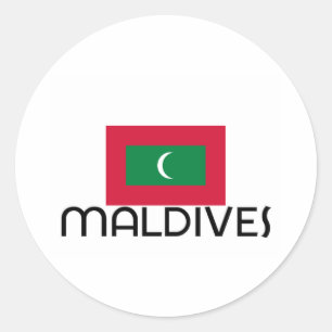 STICKER ROND I COEUR MALDIVES