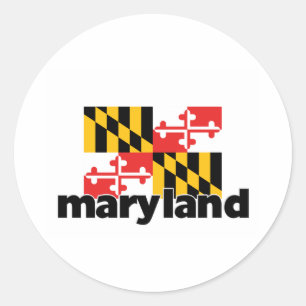 STICKER ROND I COEUR MARYLAND