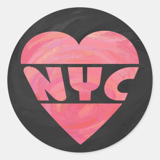 Sticker Rond I Coeur NYC (Devant)
