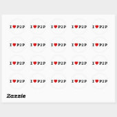 Sticker Rond I coeur P2P (Feuille)